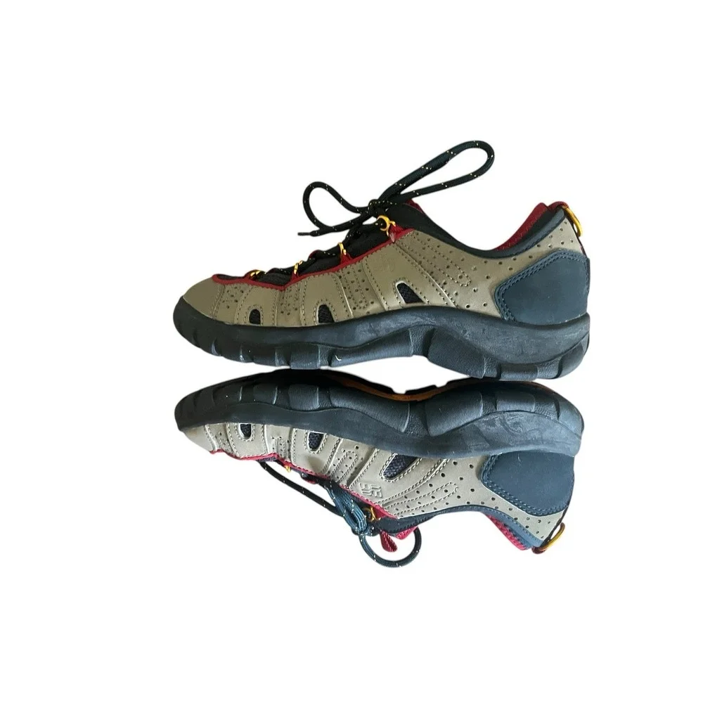 COLUMBIA Mens Red, Navy & Tan Suede ‎ Water Shoes Snake River Trainer Size 8.5